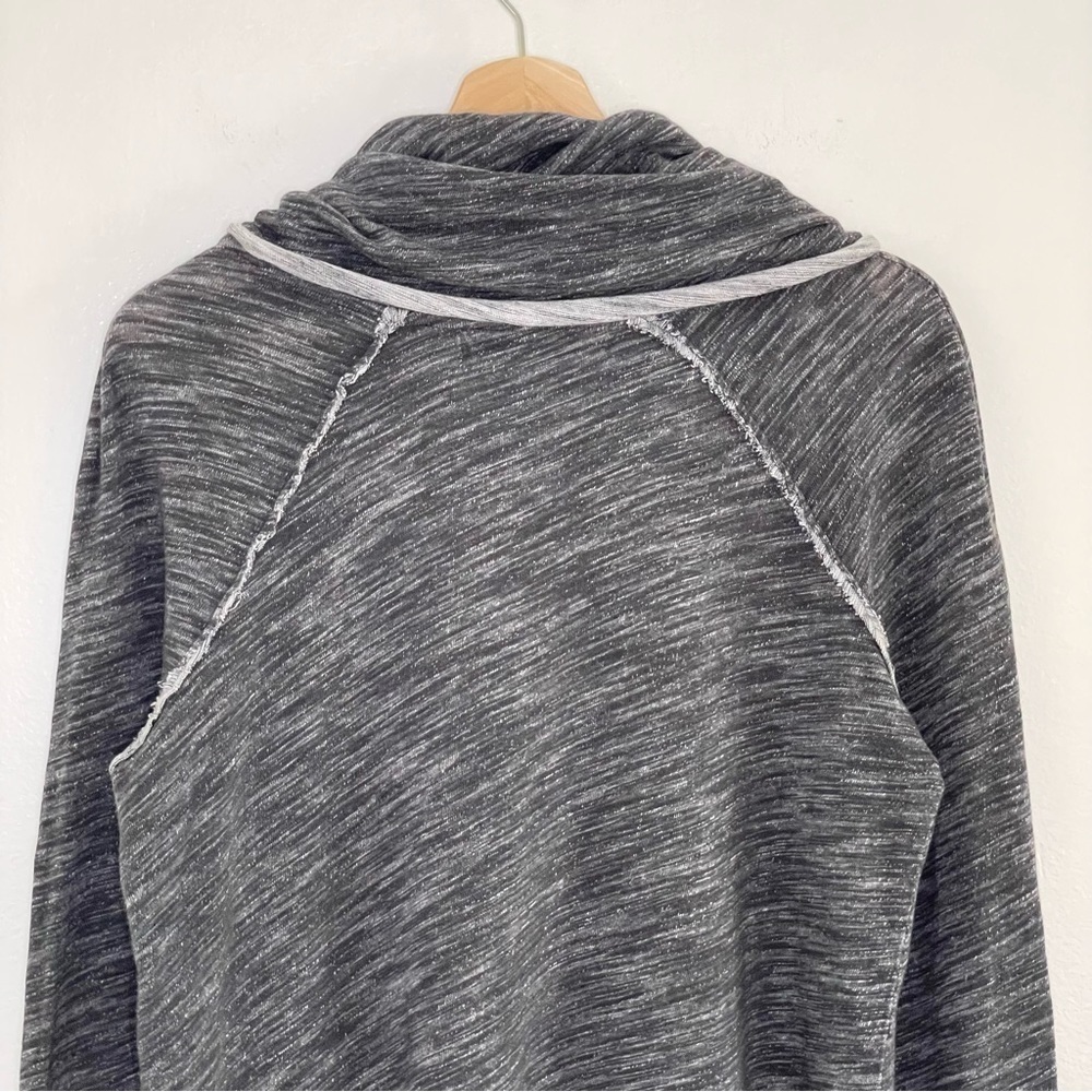 Free People Beach Cocoon Cowl Long Sleeve Slouchy Pullover Top Grey One Body - Picture 9 of 15